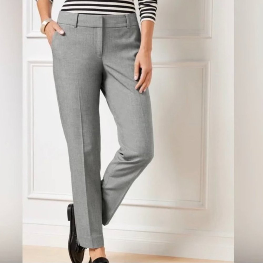 TALBOTS HAMPSHIRE ANKLE PANTS PETITE Grey